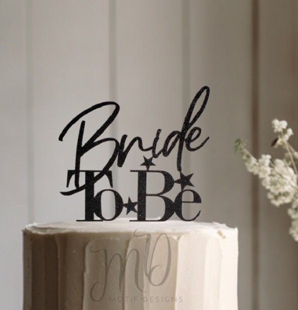 Glitter Bride To Be Cake Topper, Bridal Shower Decor