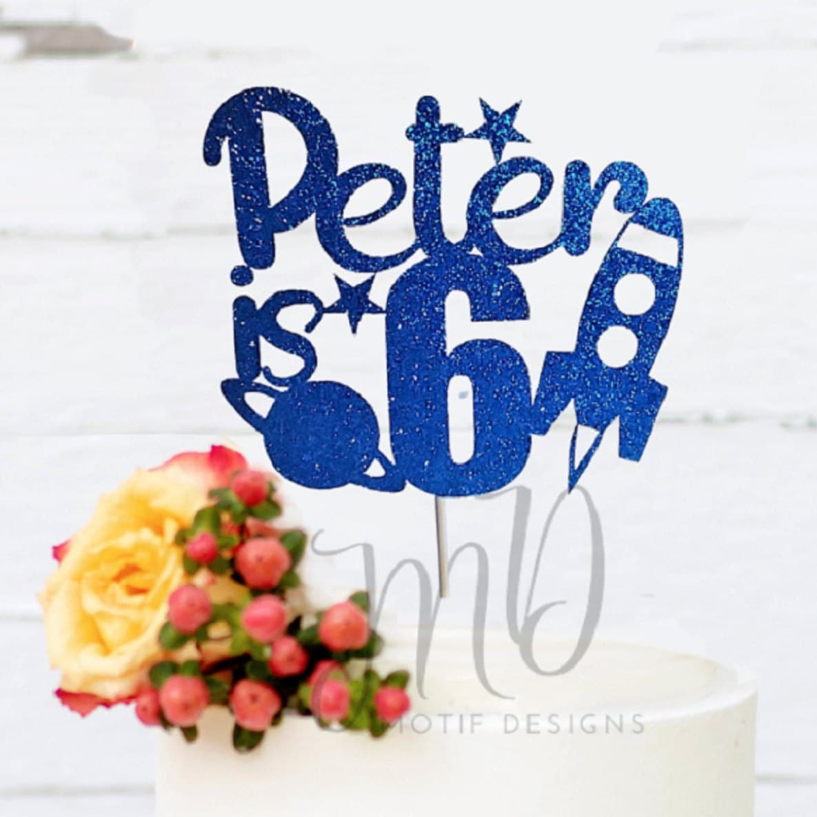 Name & Age Cake Topper, Birthday Cake Topper, Custom Birthday Cake Topper, Personalized Cake Topper, Name Cake Topper.