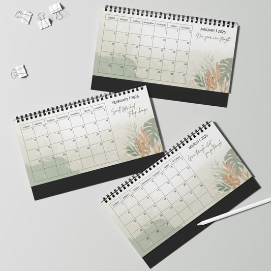 2026 Desk Calendar, Daily Inspiration Quotes, Positive Affirmations, Minimalist Desk Decor Gift