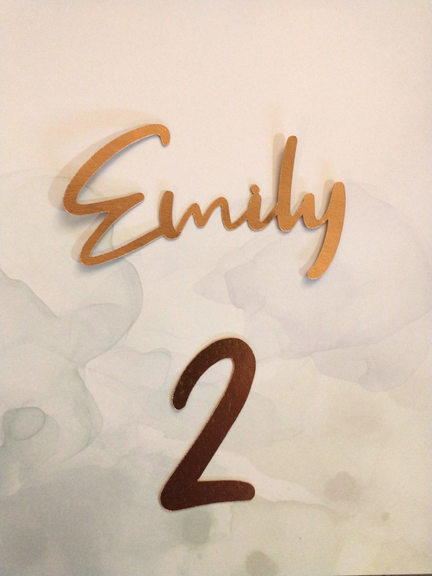 Personalized Metallic Cake Charm, Custom Name & Age