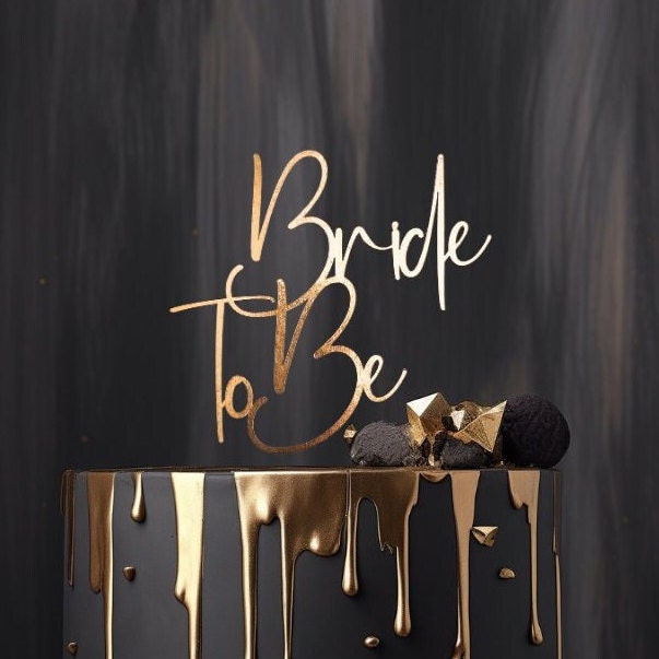 Bride To Be Cake Topper, Glitter Cardstock Bridal Shower Decoration