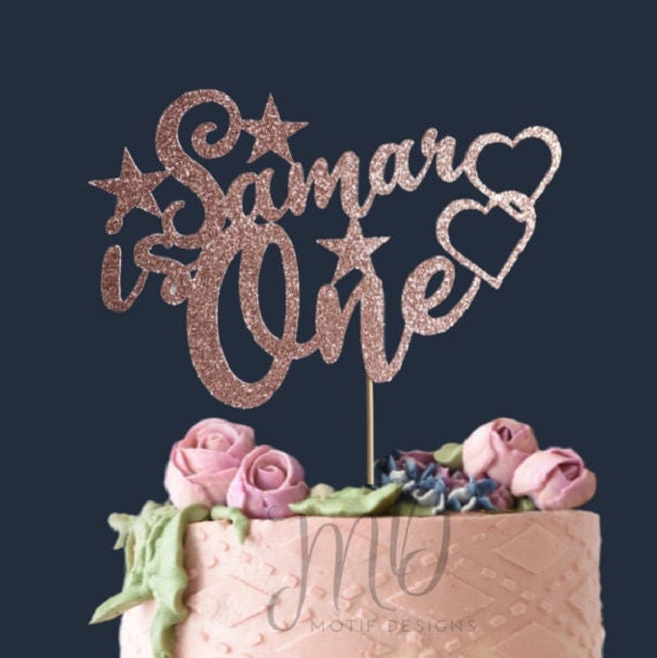 Name is One Cake Topper, Custom First Birthday Cake Topper, First Birthday Cake Topper, First Year Cake Topper, Personalized Cake Topper.