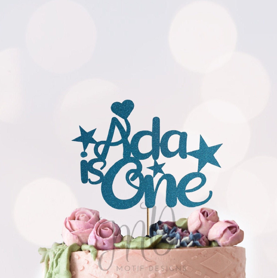 Name is One Cake Topper, Custom First Birthday Cake Topper, First Birthday Topper, Personalized First Birthday Cake Topper.