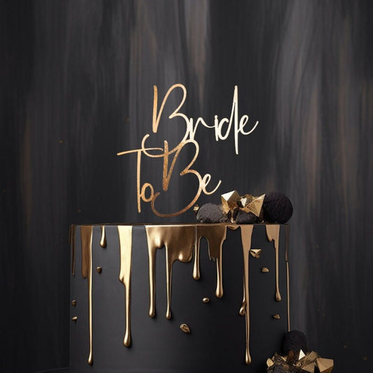 Bride To Be Cake Topper, Glitter Cardstock Bridal Shower Decoration