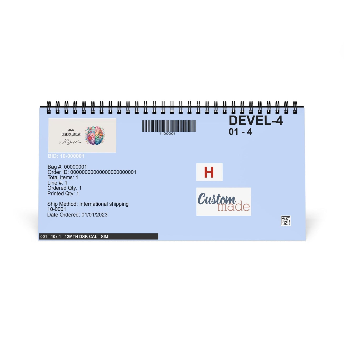 Desktop Calendar, 2026 Mental Health Desk Calendar, Floral Brain Art, Mindfulness & Self Care Calendar, Therapist Office Gift.