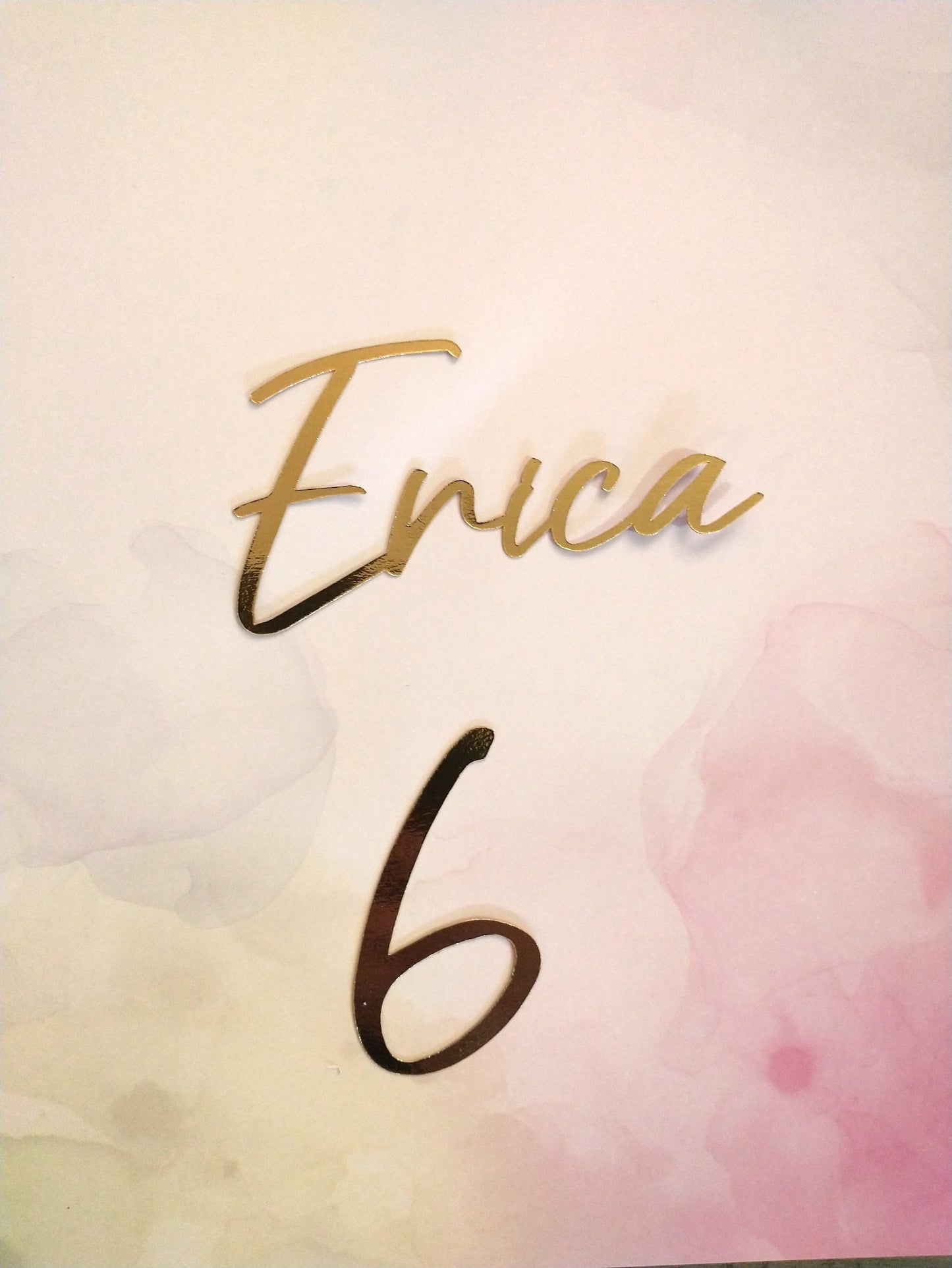 Personalized Metallic Cake Charm, Custom Name & Age