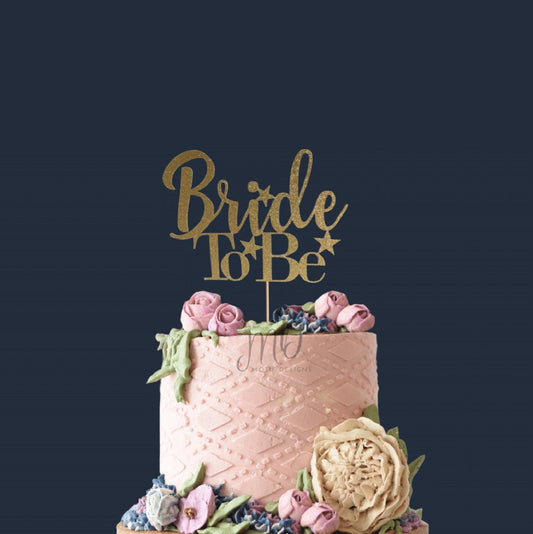 Bride To Be Cake Topper, Bridal Shower Cake Topper, Bride To Be, Engagement Cake Topper, Glitter Cake Topper.