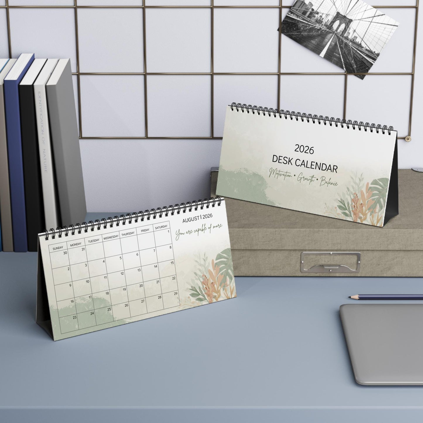 2026 Desk Calendar, Daily Inspiration Quotes, Positive Affirmations, Minimalist Desk Decor Gift