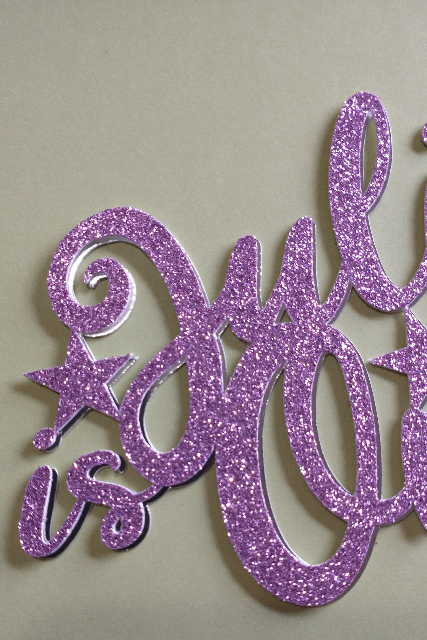 Name is One Cake Topper, 2 layers Cake Topper, Custom First Birthday Cake Topper, First Year Cake Topper, Personalized Cake Topper.