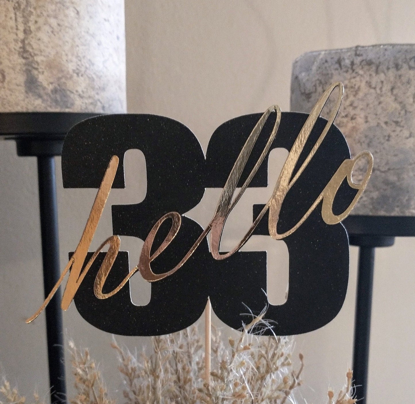 Hello Age Cake Topper, Custom Age Cake Topper, Age Cake Topper, Birthday Cake Topper.