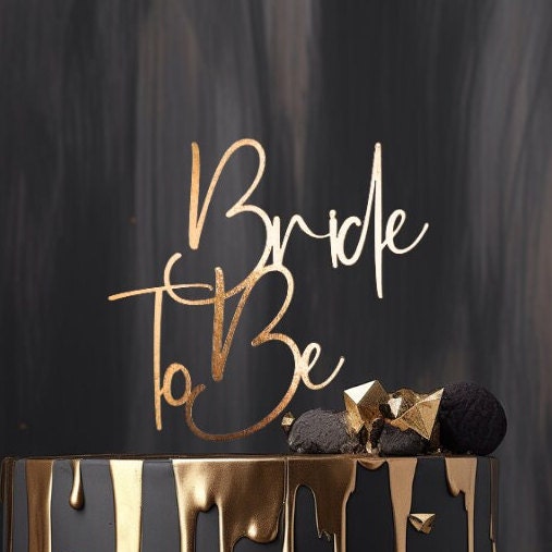 Bride To Be Cake Topper, Glitter Cardstock Bridal Shower Decoration