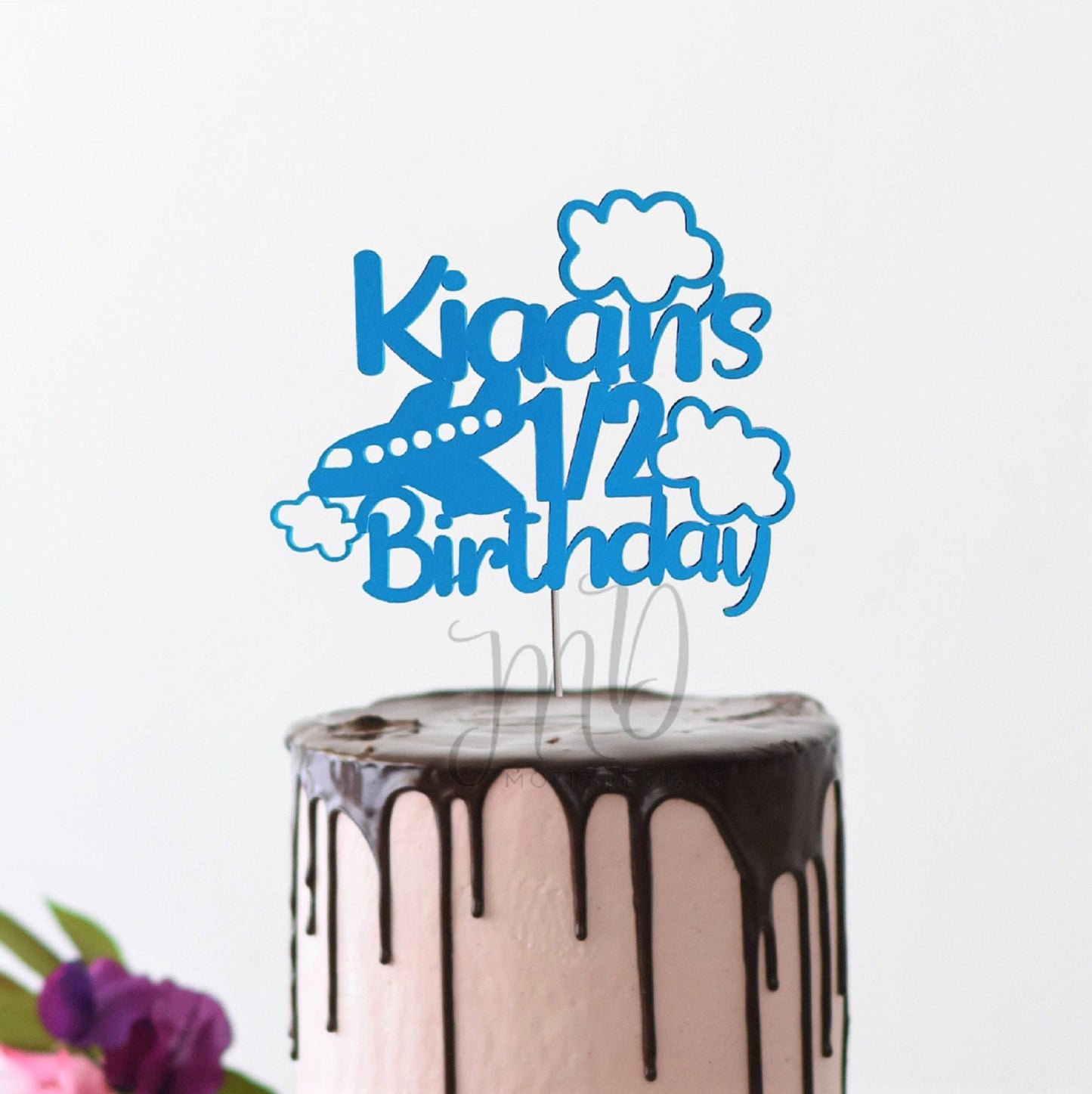 Half Birthday Cake Topper, 1/2 Birthday Cake Topper, Custom Half Birthday Cake Topper.