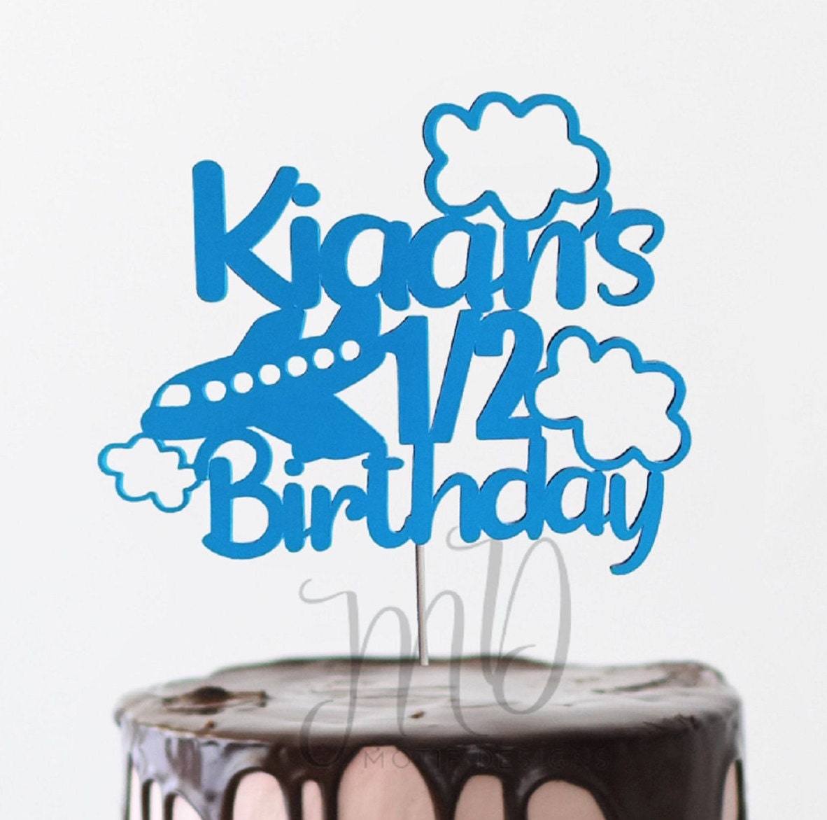 Half Birthday Cake Topper, 1/2 Birthday Cake Topper, Custom Half Birthday Cake Topper.