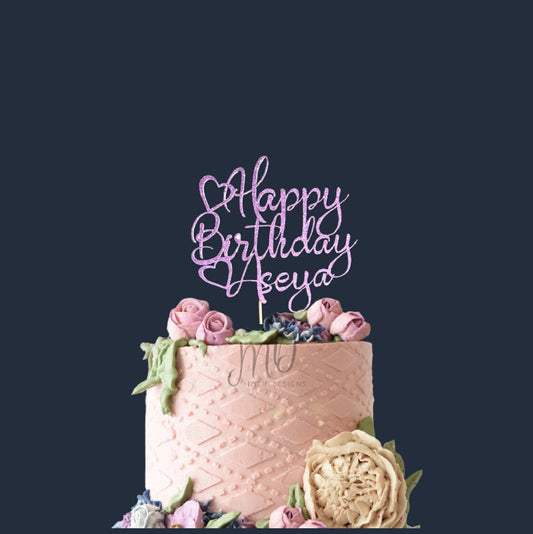 Happy Birthday Cake Topper, Custom Cake topper, Personalized Cake Topper, Cake Topper for Birthday.