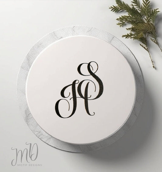 Custom Initials Cake Charm, Anniversary, Engagement