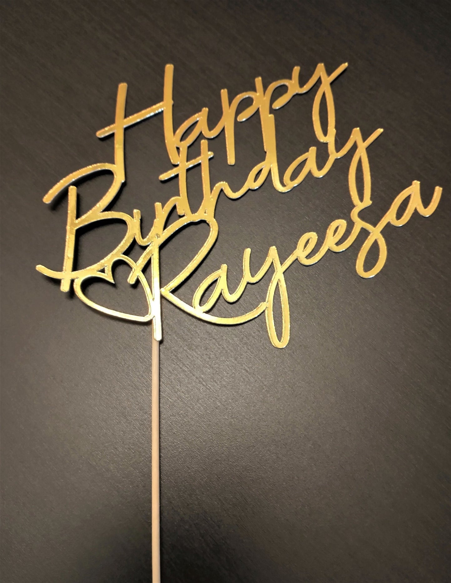 Happy Birthday Name Cake Topper, 2-Layers Cake Topper, Custom Cake Topper, Personalized Cake Topper.