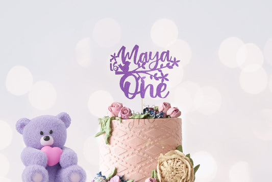 Name is One Cake Topper, Custom First Birthday Cake Topper, First Birthday Cake Topper, Personalized First Birthday Cake Topper.