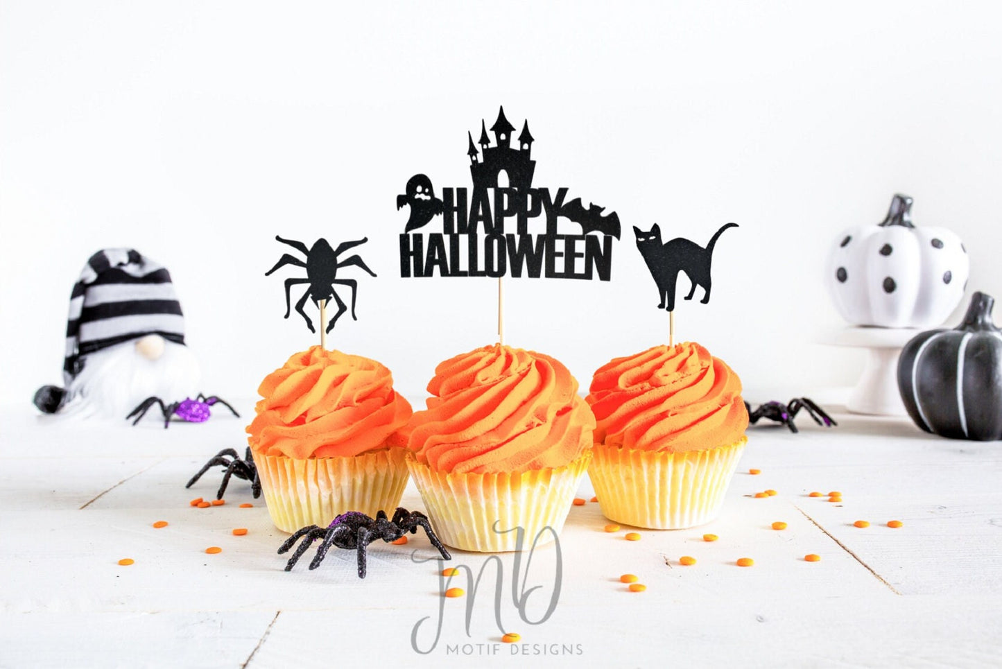 Happy Halloween Cake Topper, Halloween Characters Cupcake Toppers, Halloween Cupcake Toppers.
