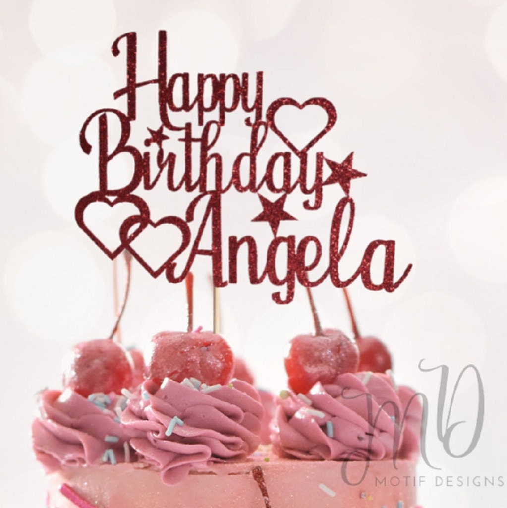 Happy Birthday Cake Topper, Custom Cake Topper, Personalized Cake Topper, Birthday cake Topper, Cake Topper for Birthday