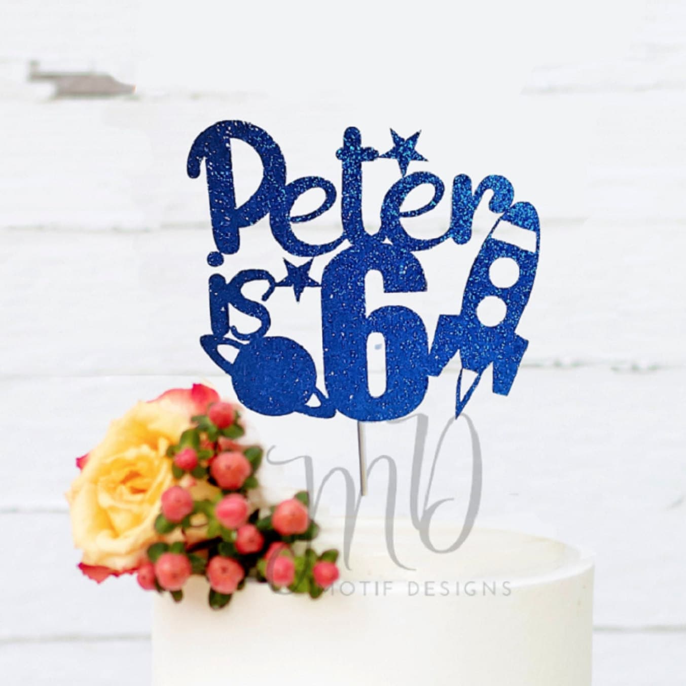 Name & Age Cake Topper, Birthday Cake Topper, Custom Birthday Cake Topper, Personalized Cake Topper, Name Cake Topper.