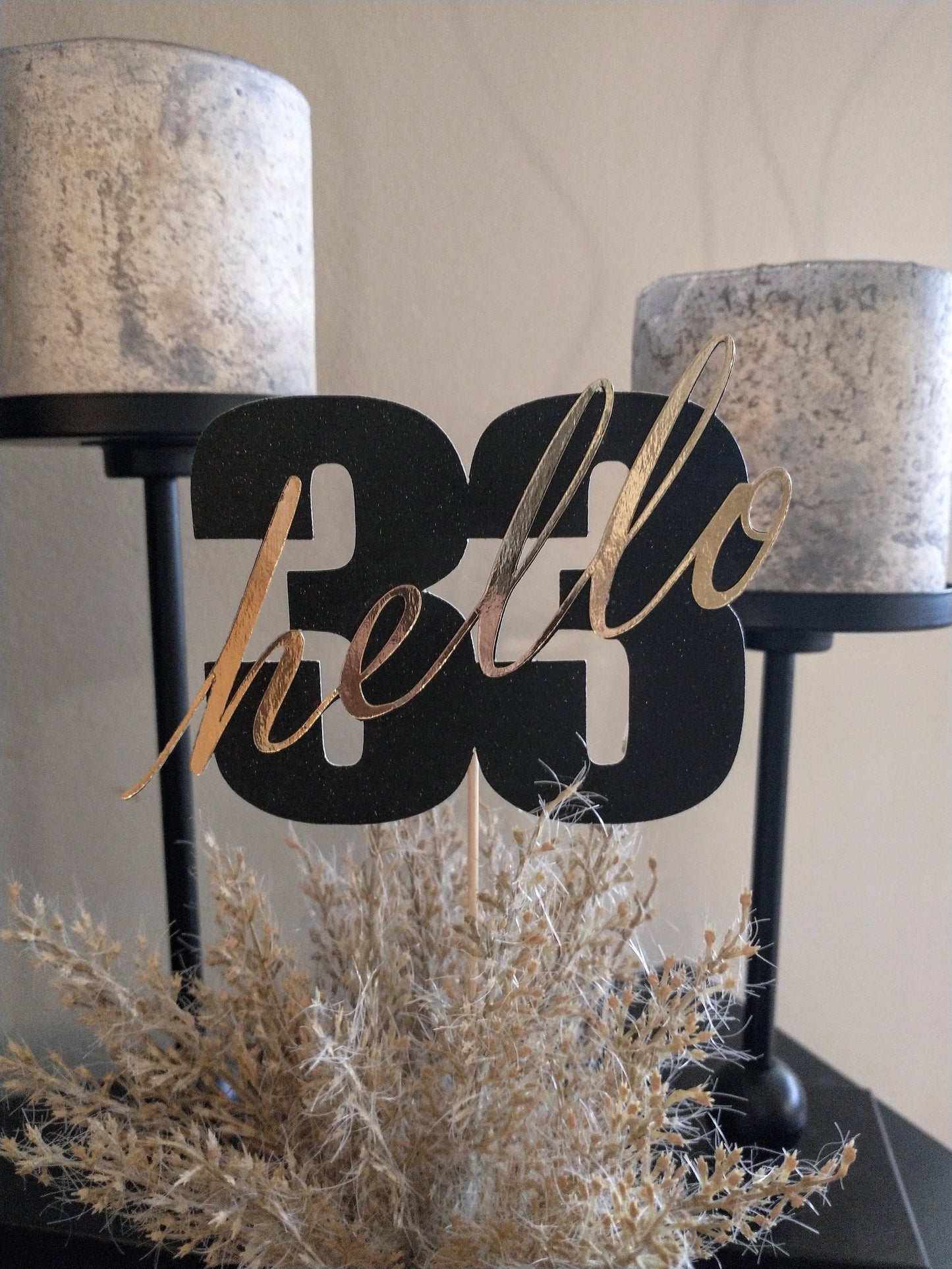 Hello Age Cake Topper, Custom Age Cake Topper, Age Cake Topper, Birthday Cake Topper.