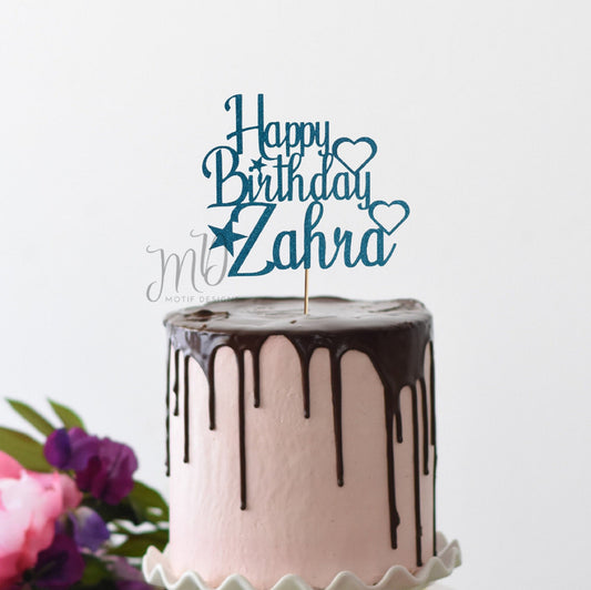 Custom Happy Birthday Cake Topper, Happy Birthday Name Cake Topper, Personalized happy Birthday Cake Topper, Custom Birthday decorations.