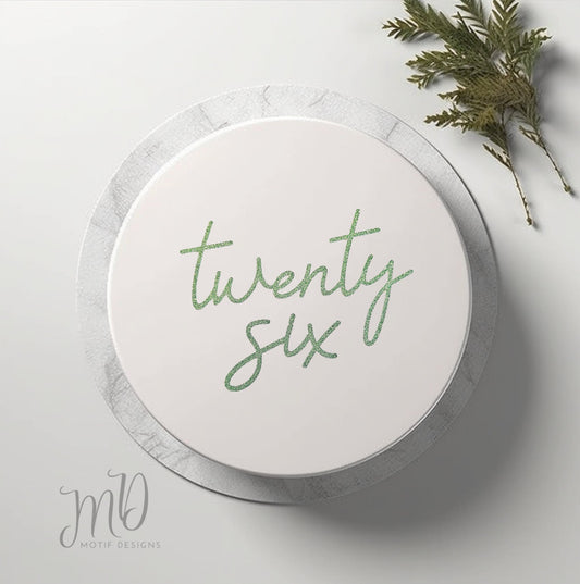 Glitter Cardstock Age Cake Charm, Custom Birthday Cake Topper