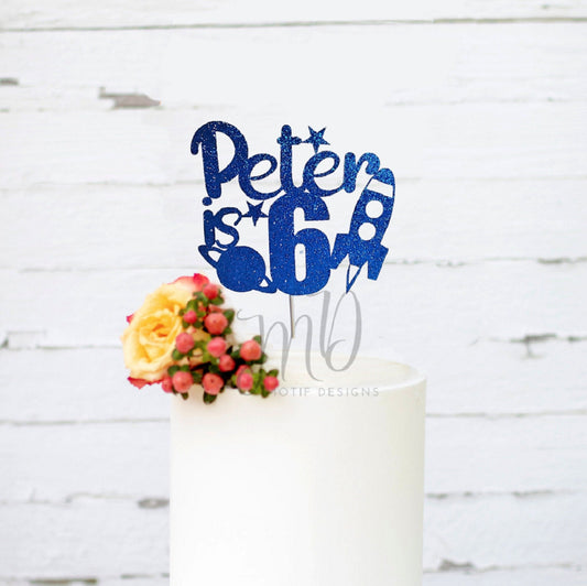 Name & Age Cake Topper, Birthday Cake Topper, Custom Birthday Cake Topper, Personalized Cake Topper, Name Cake Topper.