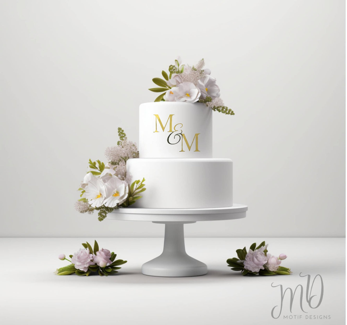 Custom Initials Cake Charm, Wedding Cake Topper
